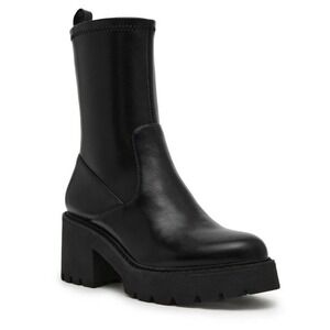 DV Dolce Vita‎ Tale Black Platform Lug Heel Ankle Bootie Women's Size 10